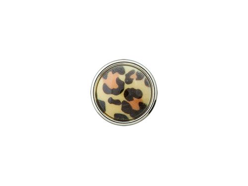 Polyesterknapp undersydd øyeknapp beige brun 12 mm