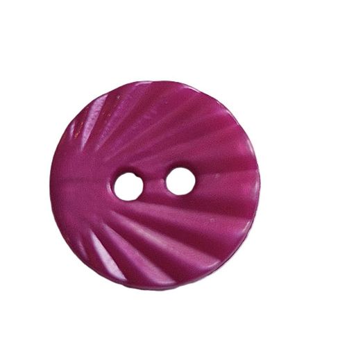 Cerise rosa knapp 2 hull viftemønster 13 mm