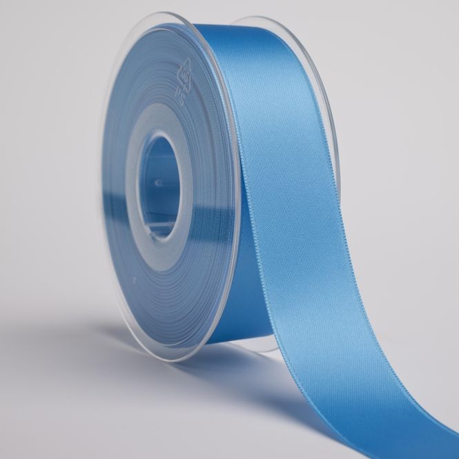 Hovedbilde Satin silkebånd 25 mm 0235 fajanse blå
