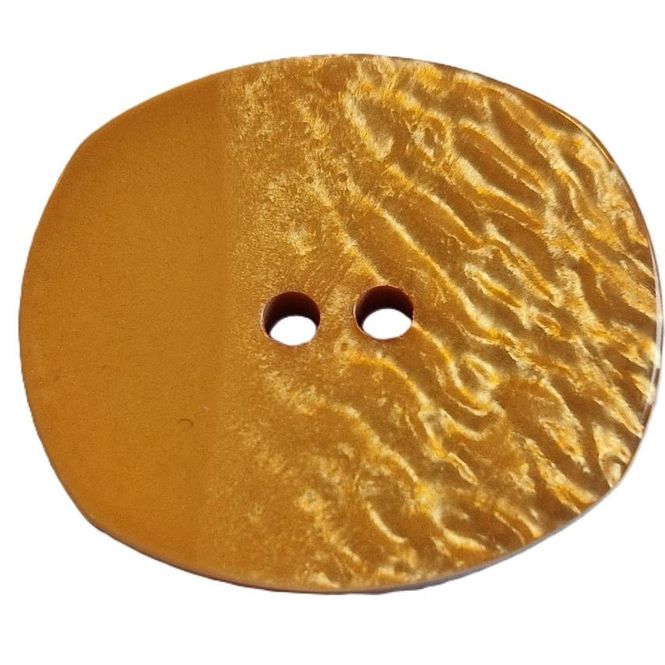 Hovedbilde Oval knapp 2 hull oker gul 28 mm K380347