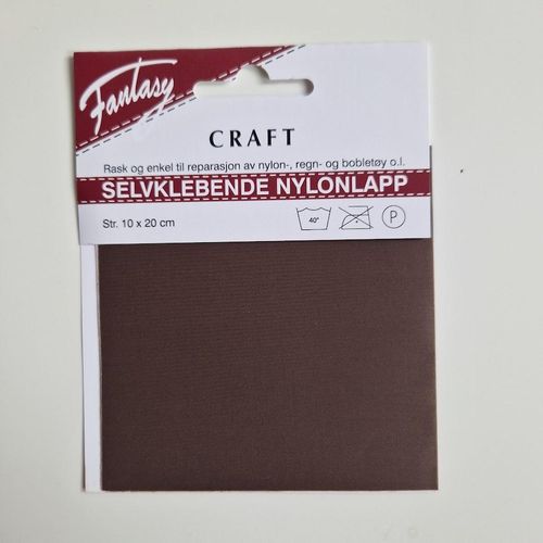 Selvklebende reparasjonslapp nylon brun