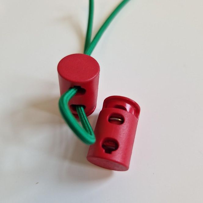 Hovedbilde Dobbel snorstopper 23 mm rød