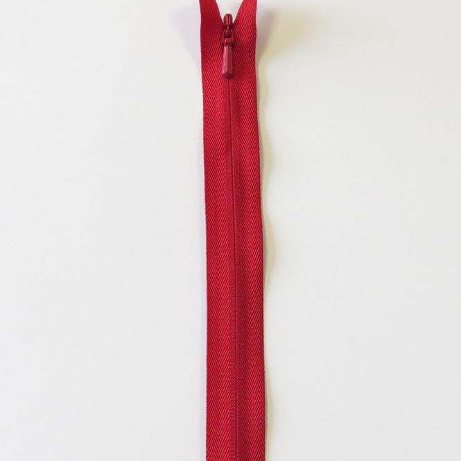 Hovedbilde Usynlig glidelås spiral rød 45 cm