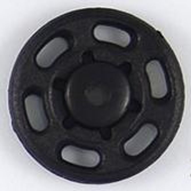 Hovedbilde Lett patentknapp sort 13 mm