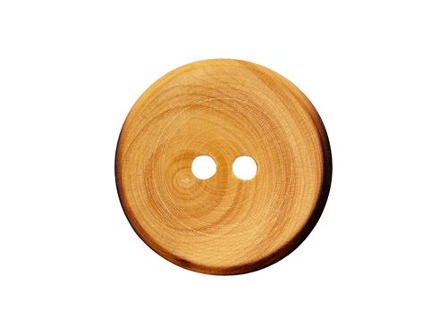 Treknapp 2 hulls beige brent kant 15 mm