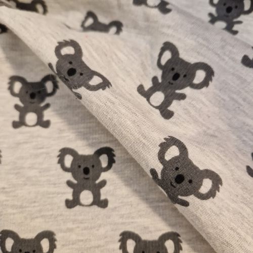 Grå bomullsjersey med søte koala bjørner