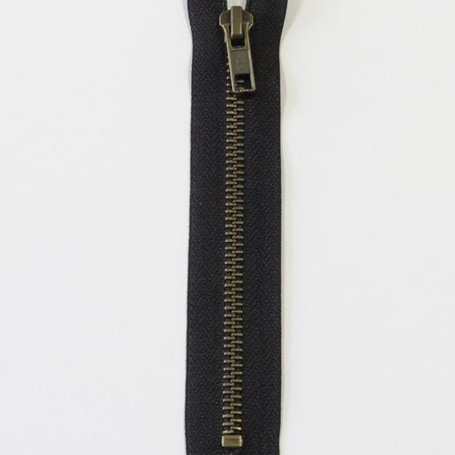 Prym  6 mm ikke delbar antikk  messing sort 16 cm
