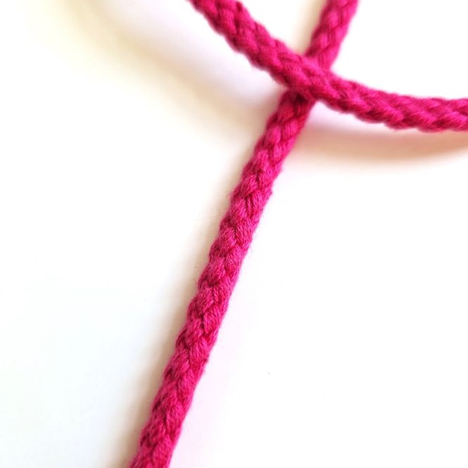 Hovedbilde Snor bomull 5,5 mm rosa