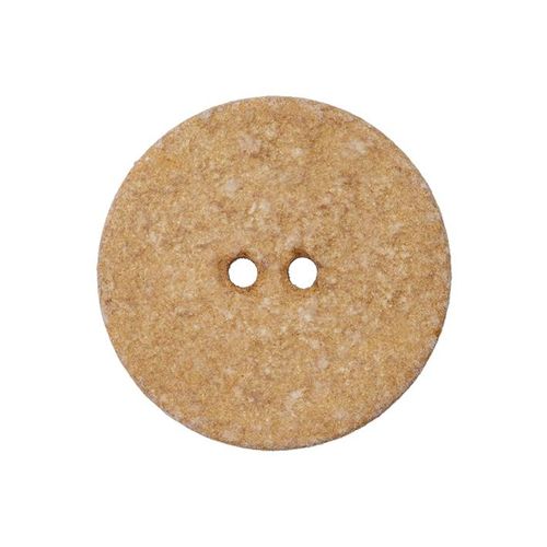 Resirkulert knapp av bomull og polyester beige 20 mm