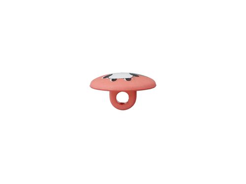 Polyesterknapp øyeknapp panda rust rød 12 mm