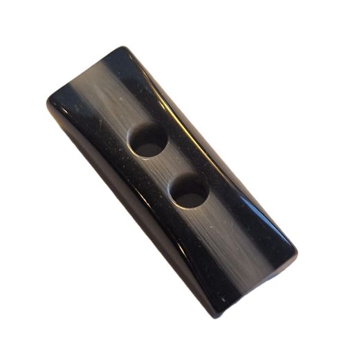 Duffelknapp sort/grå 40 mm