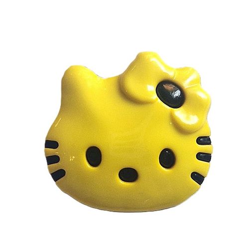 Knapp med øye 20 mm gul katt K280874