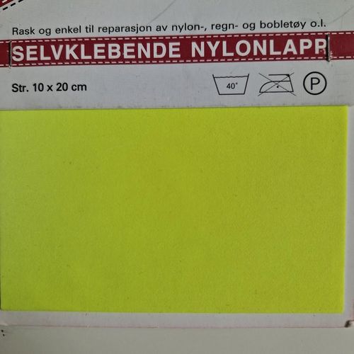 Selvklebende reparasjonslapp nylon gul refleks