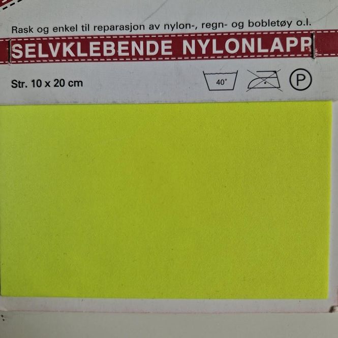 Hovedbilde Selvklebende reparasjonslapp nylon gul refleks