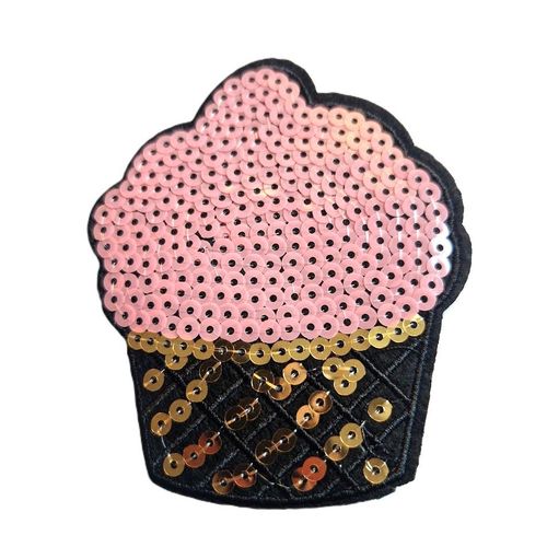 Strykemerke muffin med paljetter
