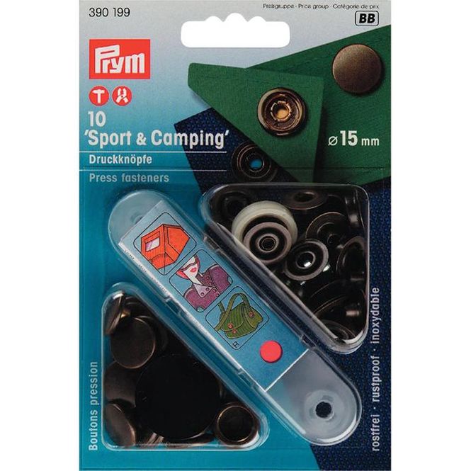 Hovedbilde Trykknapper Sport & Camping 15mm 10stk Antikk ...
