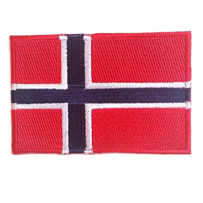 Hovedbilde Strykemerke norsk flagg 4 X 6 cm 