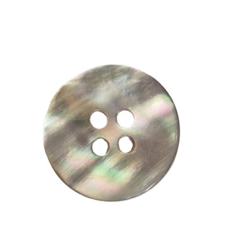 Perlemorsknapp 4 hulls blank naturell 15 mm