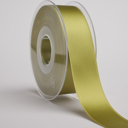 Satin silkebånd 25 mm 0817 karsegrønn