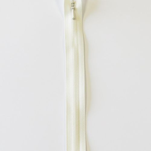 Usynlig glidelås spiralecru off white 45 cm