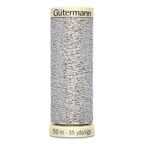 Gütermann Metallic Effect W331 50 m  sølv