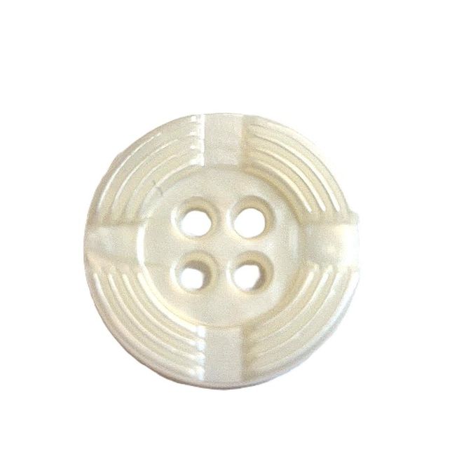 Hovedbilde Knapp 4 hull med riller kremhvit13 mm